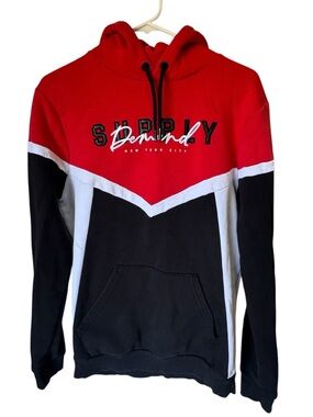 Supply & Demand Streetwear Red & Black Hoodie Sweatshirt Men’s M